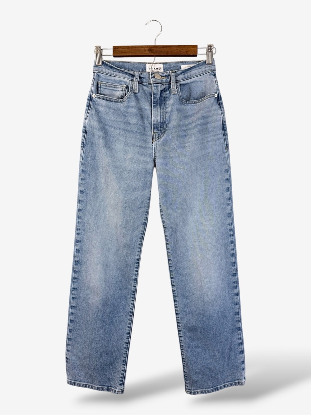 Frame Le Jane Ankle Jeans Size 25 Deep Water High Rise Straight Medium Wash